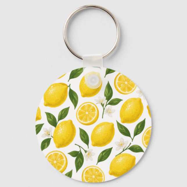 Llavero diseño de patrón de limón  (Anverso)