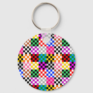 Llavero Diseño de Patrón de Parche Mosaico Colorido