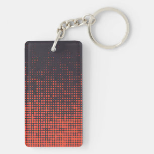 Llavero diseño de patrones de puntos de medio tono naranja