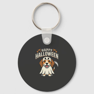 Llavero Diseño de perro Beagle Feliz Halloween_1