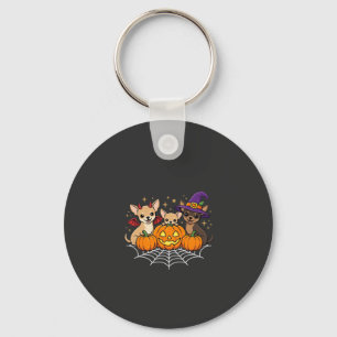 Llavero Diseño de perro bruja calabaza Halloween Chihuahua