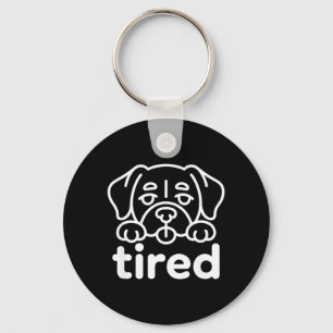 Llavero Diseño de perro cansado lindo