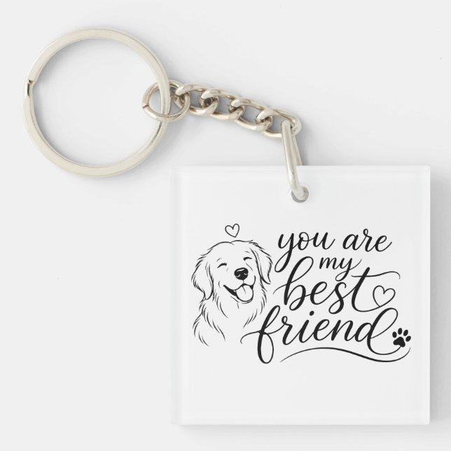 Llavero Diseño de Perro Mejor Amigo (Frente)