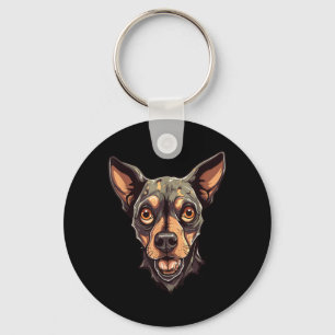 Llavero Diseño de perro zombie divertido Halloween 2