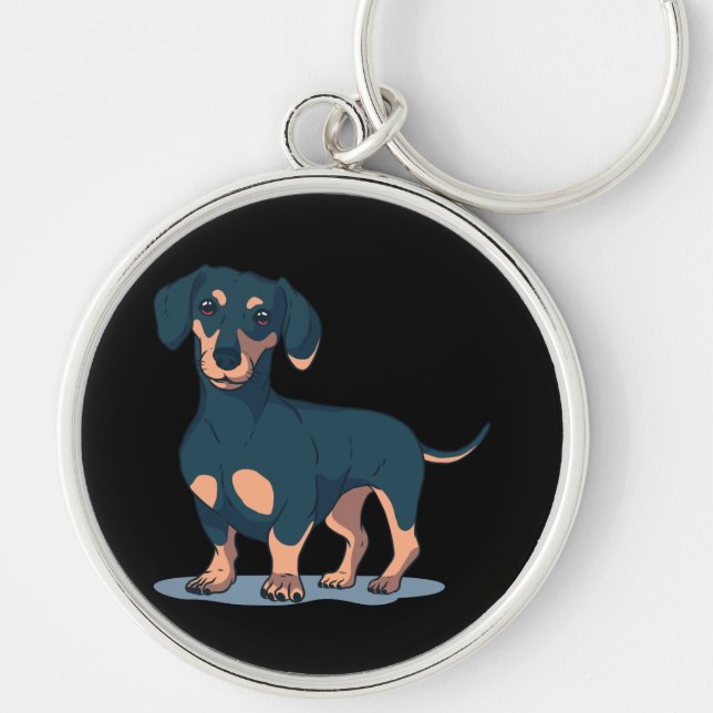 Llavero Diseño de perros Dachshund Black de Guay (Frente)
