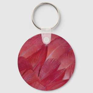Llavero Diseño de pluma de loro gris africano