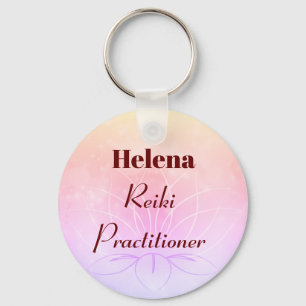 Llavero Diseño de practicante de Reiki personalizado en bo