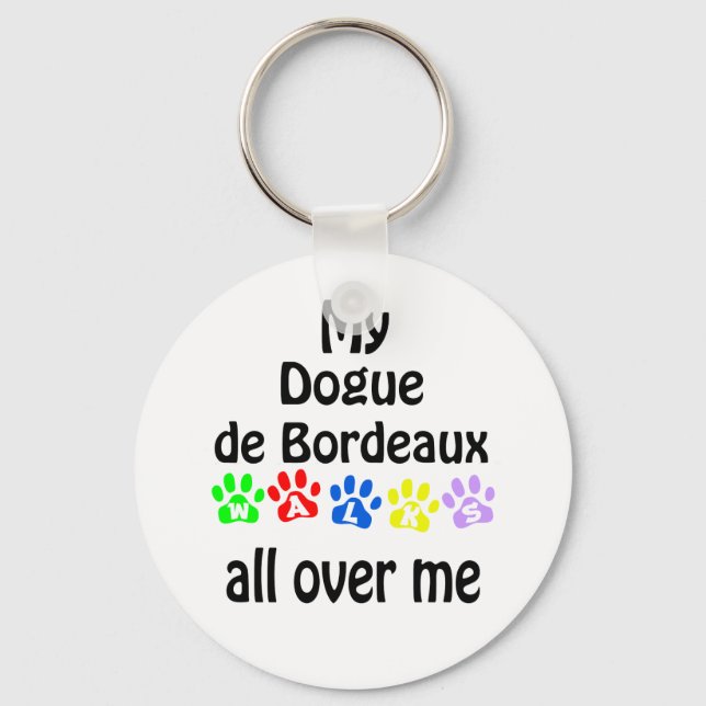 Llavero Diseño de Pug Walks (Anverso)