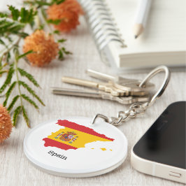 Llavero Diseño de recuerdo con la bandera de España dentro