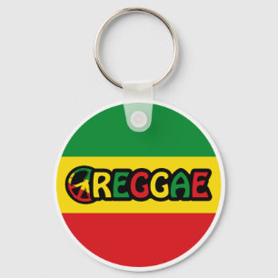 Llavero Diseño de reggae con colores de bandera reggae