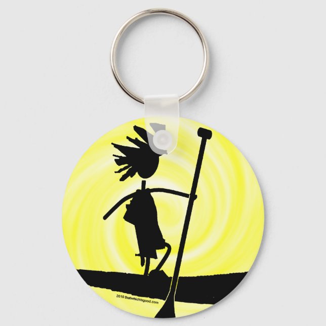 Llavero Diseño de silueta de remo (Anverso)