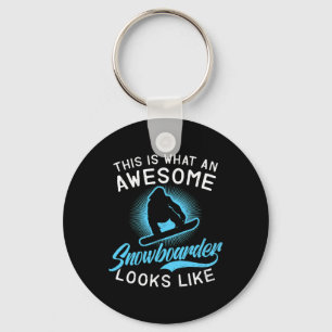 Llavero Diseño De Snowboard Asombroso Snowboarder