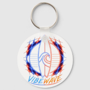 Llavero Diseño de tabla de surf Vibewave Neon - Retro Wave