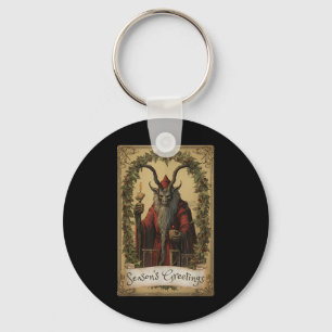 Llavero Diseño de tarjeta de tarot de Krampus, temporada d
