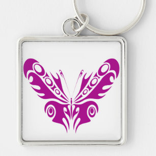 Llavero Diseño de tatuaje de mariposa tribal