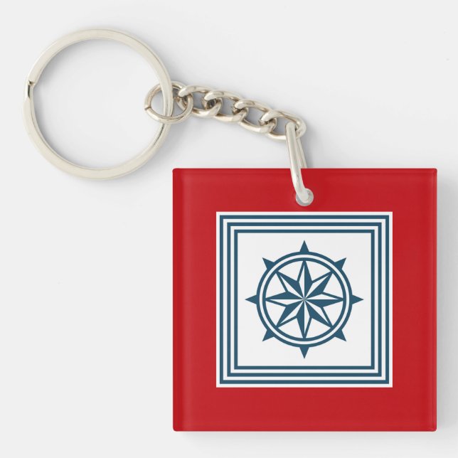Llavero Diseño de temática náutica (Frente)