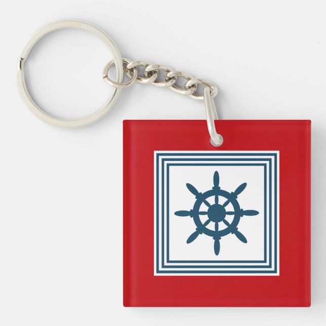 Llavero Diseño de temática náutica (Frente)