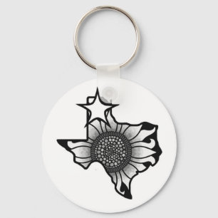 Llavero diseño de TEXAS de color amarillo