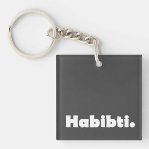 Llavero Diseño de texto de Habibti