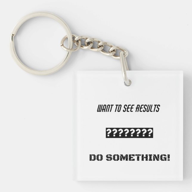 Llavero diseño de texto motivacional (Frente)