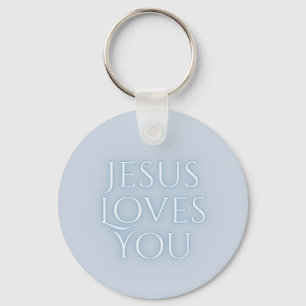 Llavero Diseño de tipografía cristiana que Jesús ama 