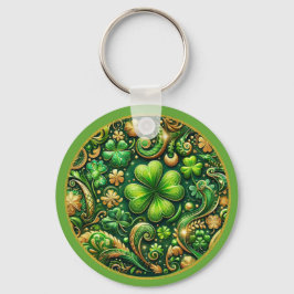 Llavero Diseño de trébol del Día de San Patricio