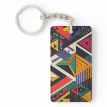 Diseño de triángulos en colores vibrantes con patr