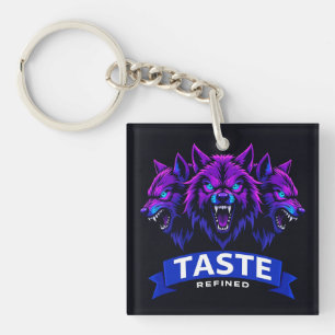 Llavero Diseño de Triple Lobo que enfatiza la Fuerza