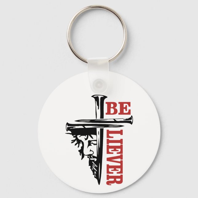 Llavero Diseño de uña de cruz de Jesús – Cristiano poderos (Anverso)
