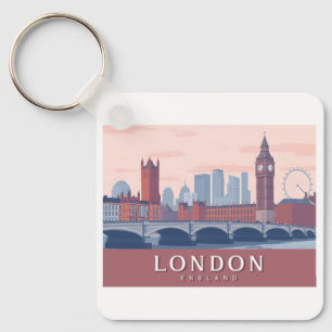 Llavero Diseño de viajes Pastel de Inglaterra de Londres