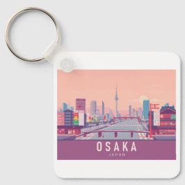 Llavero Diseño de viajes Pastel de Japón Osaka