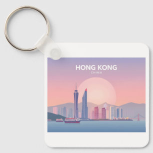 Llavero Diseño de viajes pastoral de Hong Kong China