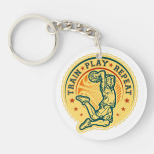 Llavero Diseño de vintage de slam Dunk en baloncesto