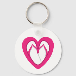 Llavero diseño de volteo rosado 2