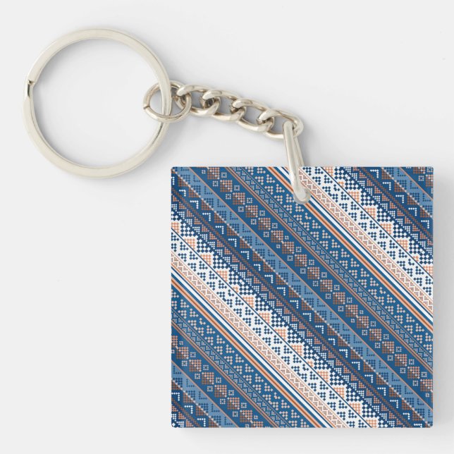 Llavero Diseño decorativo de estampados ucranianos (Frente)