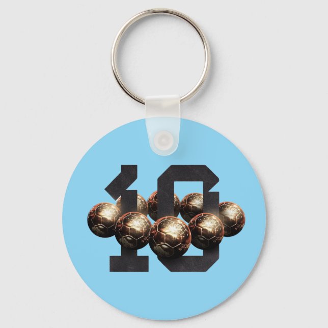 Llavero Diseño del 10 Balones de oro (Anverso)