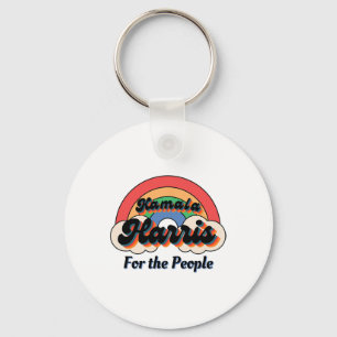 Llavero Diseño del arco iris retro de Kamala Harris