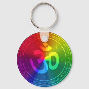 Llavero Diseño del arcoiris de Om