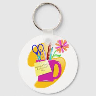 Llavero Diseño del Día de los Profesionales Administrativo