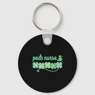 Llavero Diseño del Día de San Patricio de Enfermera Pediát