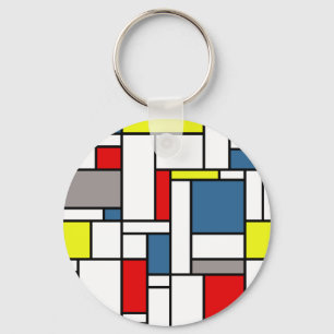 Llavero Diseño del estilo de Mondrian