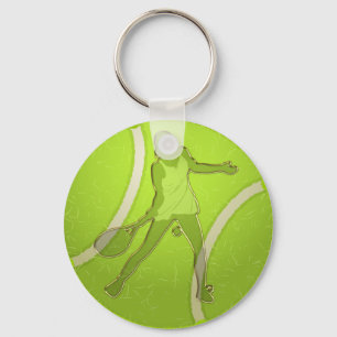 LLAVERO DISEÑO DEL JUGADOR DE TENIS DE LA MUJER