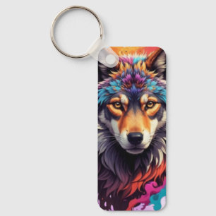 Llavero Diseño del logotipo Wolf Animal Design-87694