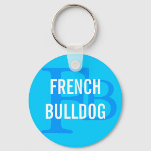 Llavero Diseño del monograma de la raza del bulldog