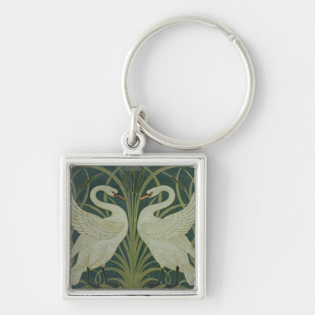 Llavero Diseño del papel pintado del "cisne, de la (Frente)