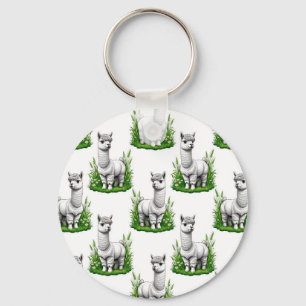 Llavero Diseño del patrón de camello llama Alpaca
