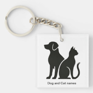 Llavero Diseño del perro y del gato