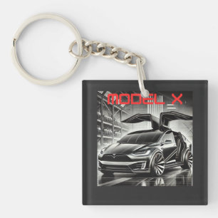 Llavero Diseño del Tesla Model X SUV Eléctrico EV Futuri