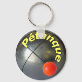 Llavero Diseño delgado de una bola de acero Petanque