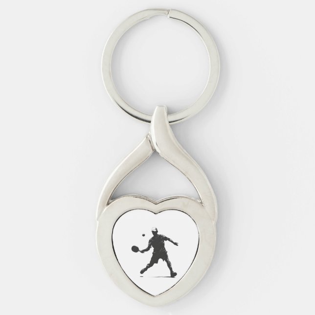 Llavero Diseño deportivo de Silhouette para jugador de pel (Anverso)